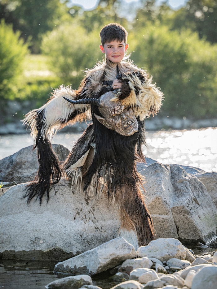 Auch Kinder lieben den Perchten-Kult.