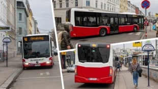 Bus hält, fährt kurz ums Eck und hält schon wieder.  