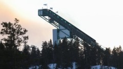 Der starke Wind machte ein Springen in Ruka unmöglich.