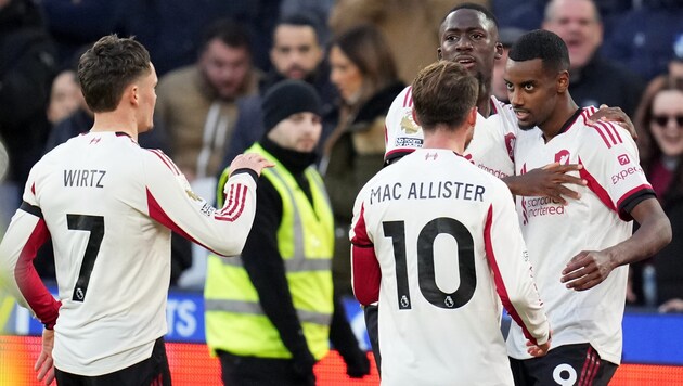 Alexander Isak bejubelte sein erstes Saisontor in der Liga für Liverpool.