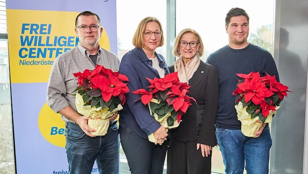 Andreas Leuthner, Verein Zeitpolster aus St. Pölten, Patrizia Mantler-Stockinger, ehrenamtliche ...