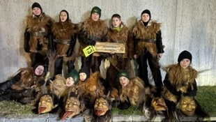 Katrin Fister Die „Kärntner Bengel“ vor dem Villacher Krampuslauf.
