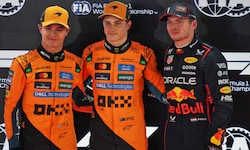 Lando Norris, Oscar Piastri oder Max Verstappen (von li. nach re.) – wer holt den WM-Titel?