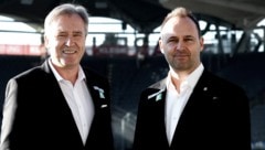 Sturm-Boss Christian Jauk und Wirtschaftsgeschäftsführer Tebbich