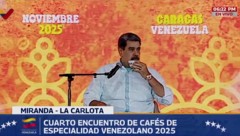 Maduro bei einem Kaffee-Event am Sonntag in Caracas
