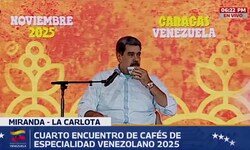 Maduro bei einem Kaffee-Event am Sonntag in Caracas