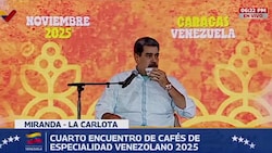 Maduro bei einem Kaffee-Event am Sonntag in Caracas