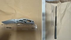 Der Verdächtige hatte ein Klappmesser sowie eine Teleskopstahlrute bei sich.