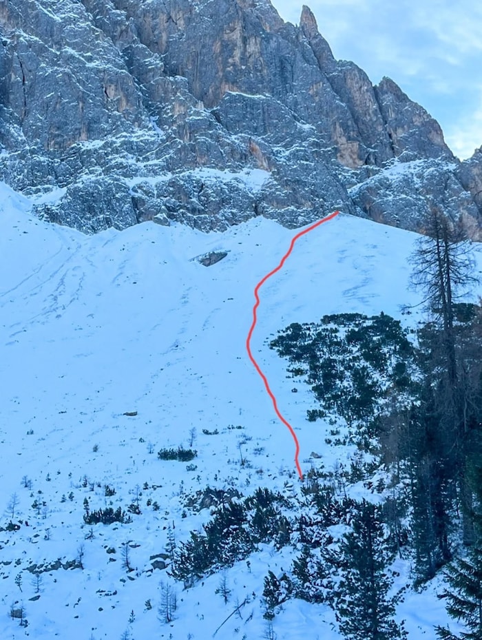 Die waghalsige Route der fünfköpfigen Gruppe.