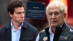 Nach dem Rennen in Katar beschuldigte Helmut Marko (re.) Mercedes (mit Teamchef Toto Wolff). Am ...