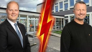 FPÖ-Stadtrat Zöhrer (li.) verkündete vorab die Einigung der Beteiligten, Stadtchef Molnar (re.) ...