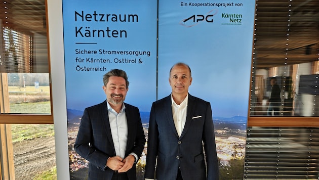 Michael Marketz, KNG-Geschäftsführer, und Wolfgang Hafner, APG-Projektleiter, (vl) im neuen ...