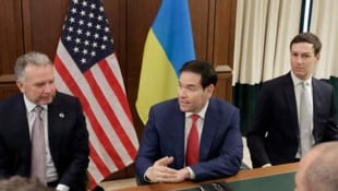 Von links: US-Sondergesandter Steve Witkoff, US-Außenminister Marco Rubio und Trump-Berater ...