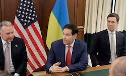 Von links: US-Sondergesandter Steve Witkoff, US-Außenminister Marco Rubio und Trump-Berater ...