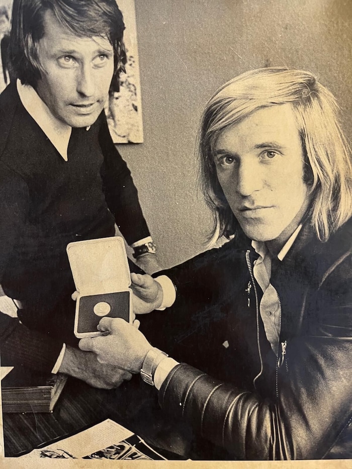 Klaus Bockelkamp mit Real Madrid-Star Günter Netzer