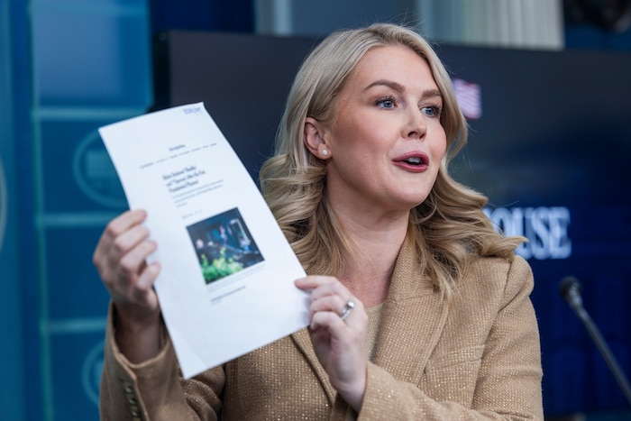 Abseits des neuen Portals nutzte Regierungssprecherin Karoline Leavitt unlängst ein ...