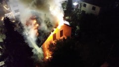 Der Brand aus der Vogelperspektive.