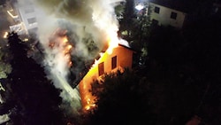 Der Brand aus der Vogelperspektive.