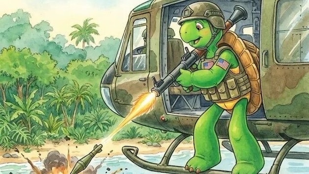 Die beliebte Kinderbuchfigur wird vom US-Verteidigungsminister als Testimonial für das brutale ...