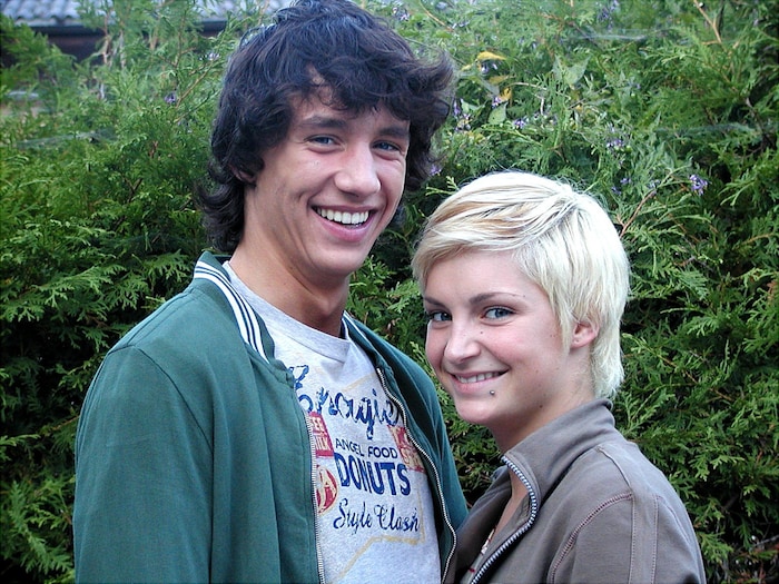 Jungspund Rupp 2006 mit Sabine Reiter am Set von „In 3 Tagen bist du tot“.