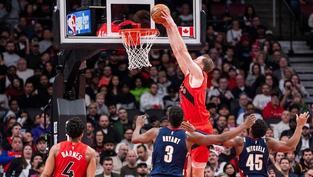 Pöltl in Action – wieder zwei Punkte.