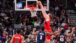 Pöltl in Action – wieder zwei Punkte.