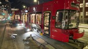 Die entgleiste Tram sorgte für Behinderungen.