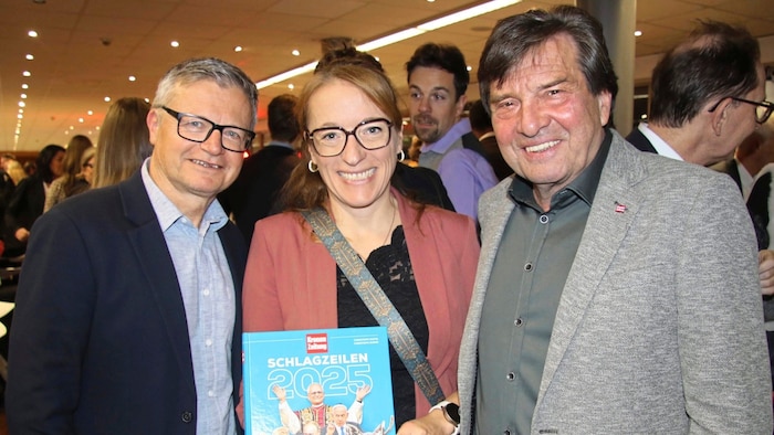 Bernhard und Angelika Füruter (Pitztaler Gletscherbahn) mit Christian Steinlechner ...