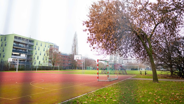 Der Ballspielplatz bleibt erhalten, die Wiese wird verbaut.
