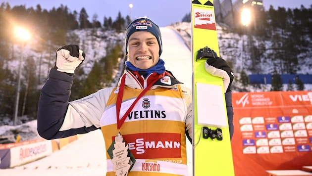 Zwei Siege und das Gelbe Trikot: Johannes Lamparter glückte ein Traumstart in den Olympiawinter.