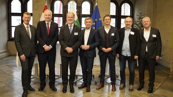 Teilnehmer der Tagung: Horst Bischof, Karl Rose, Gerald Deutschmann, Franz Fartek, Thomas ...