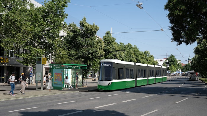 Die neuen Straßenbahnen sollen ab Mai im regulären Betrieb unterwegs sein.