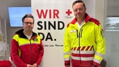 Rotkreuz-Arzt Thomas Wegscheider (Ortsstelle Altenmarkt/Großreifling) und Mario Lindner, stv. ...