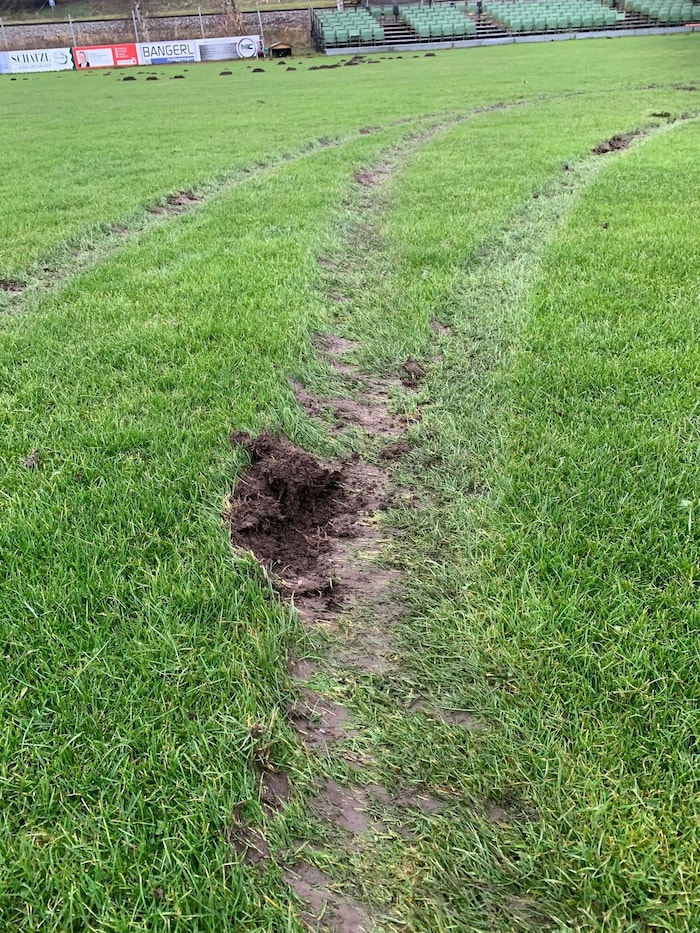 Die Auto-Rowdys hinterließen teils tiefe Spuren.