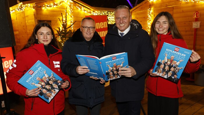 Landeshauptmann Mario Kunasek und „Krone“-Chefredakteur Klaus Herrmann warfen gleich einen ...