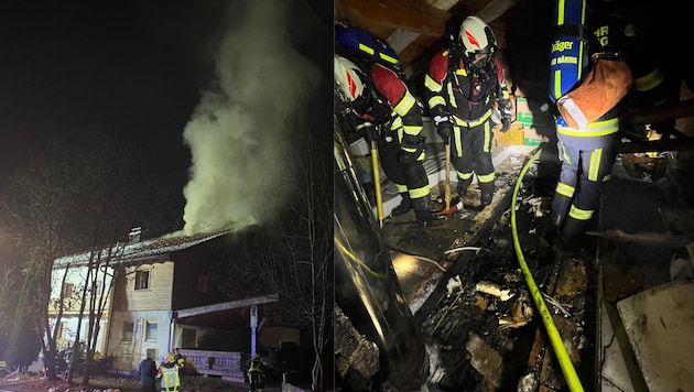 Das Feuer hatte sich beim Eintreffen der Florianis bereits unter dem Dachstuhl ausgebreitet.