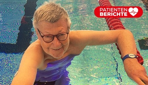 Erich Holfeld bei seinem großen Hobby, dem Schwimmen