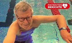 Erich Holfeld bei seinem großen Hobby, dem Schwimmen
