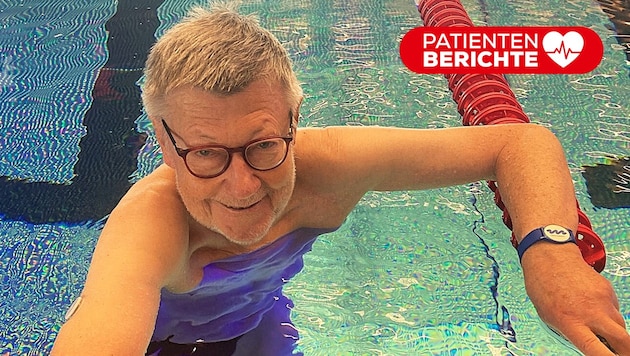 Erich Holfeld bei seinem großen Hobby, dem Schwimmen