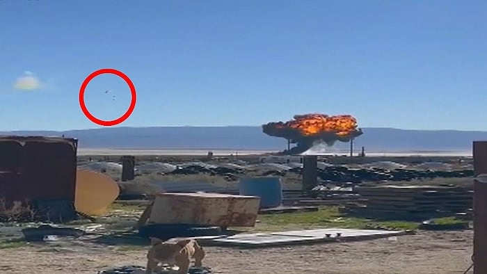 Ein großer Feuerball war nach dem Absturz zu sehen.