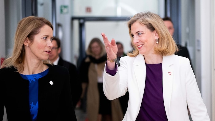 Von links: EU-Außenbeauftragte Kaja Kallas und Außenministerin Beate Meinl-Reisinger