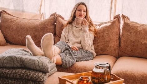 Eine Schale Tees entspannt Körper und Seele.