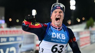 Johan-Olav Botn jubelt über seinen ersten Sieg.