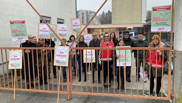 An 12 Standorten in Kärnten wurde gestreikt.