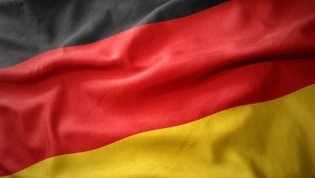 Eine POlitikerin der deutschen Linke hat an mehreren Gebäuden angebrachte Deutschland-Fahnen ...