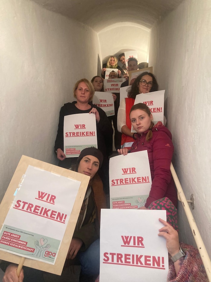 Auch Mitarbeiter der Familienintensivbetreuung Spittal an der Drau haben gestreikt