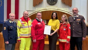 Festakt zu Ehren der Ehrenamtlichen im Landtagssitzungssaal, von links: Stefan Ferschich ...