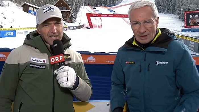 Hans Knauß (li.) und Rainer Pariasek waren von den TV-Bildern sichtlich geschockt.