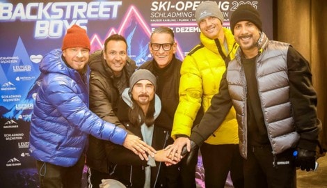 Für drei Konzerte sind die Backstreet Boys beim Ski-Opening in Schladming – am Donnerstag fand ...