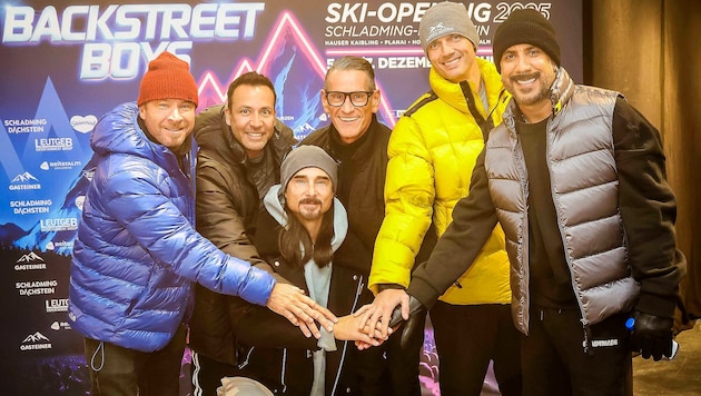 Für drei Konzerte sind die Backstreet Boys beim Ski-Opening in Schladming – am Donnerstag fand ...